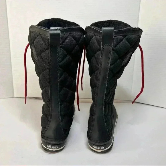 SOREL Women's Out N About Tall Snow Boot Black Waterproof Fur Lined Sz 7.5 Warm - Picture 3 of 12